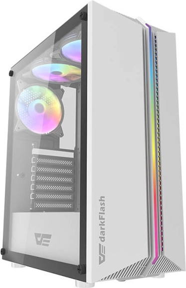 počítačová skříň darkflash dk151 argb, bílá