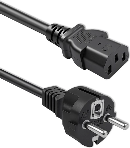 Cavo di alimentazione QOLTEC Schuko (CEE 7/7) – IEC C13, 1,5 m, 3×1,0 mm², rame puro