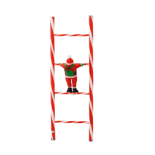 Design enchanteur du Père Noël en train de grimper