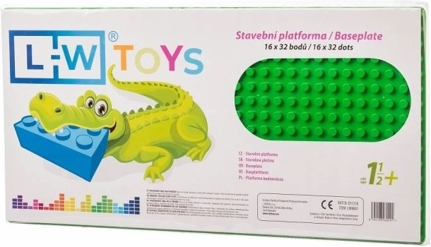 Bouwplaat voor LEGO DUPLO 16×32, 25,5 × 51 cm, groen – L-W Toys