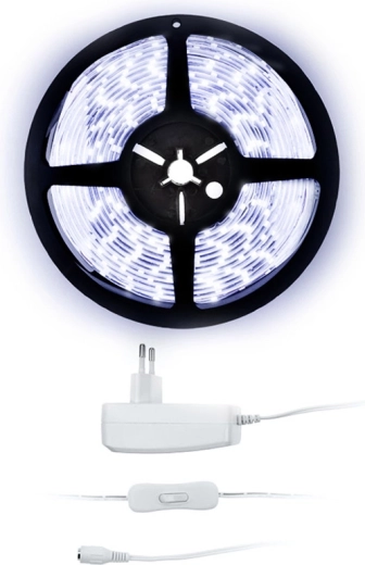 Solight LED Strip with Cool White Light, 5 m, with Adapter
