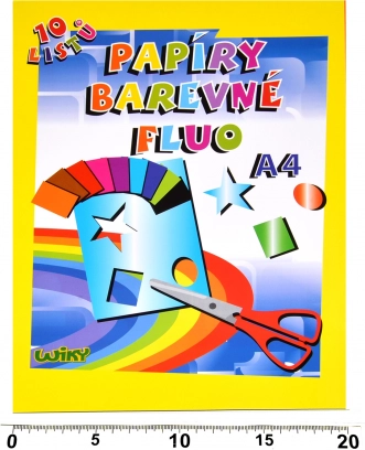 Colorful Fluorescent A4 Papers, 10 Sheets
