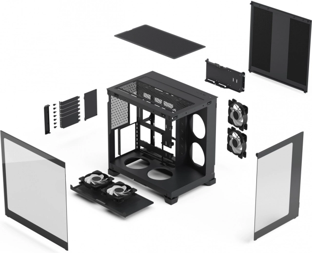 Pronta per le prestazioni: GPU fino a 412 mm e radiatore 360 mm
