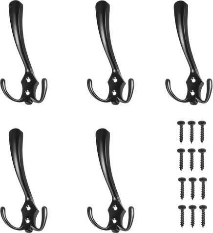 ganci da parete neri - set da 5 pezzi