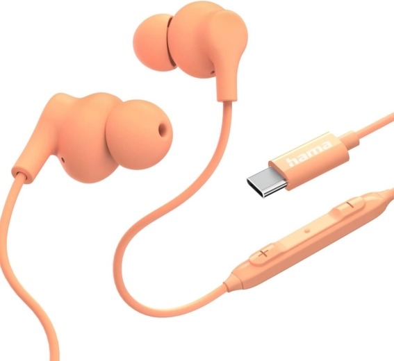 Auricolari in-ear Curly USB‑C arancioni