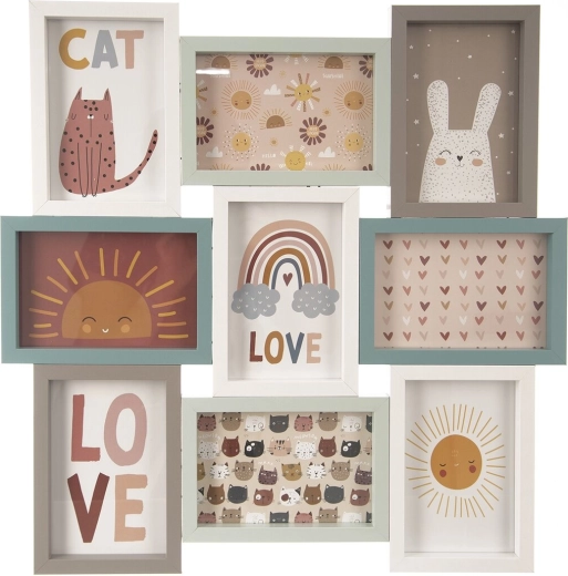Cadre photo collage enfant UH pour 9 photos 47 × 47 cm