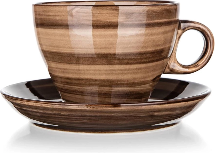 Elegant brun glasur med striber