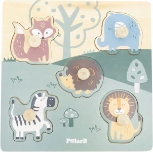 Wooden animal puzzle with knobs PolarB Viga