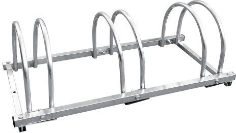 Rack for 3 Bicycles, Galvanized, 800 × 370 × 265 mm