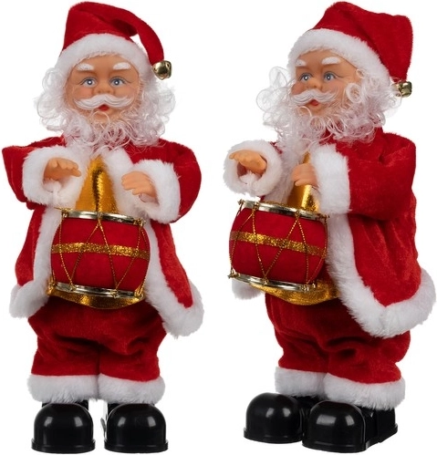 Figura di Babbo Natale musicale e canterino 30 cm