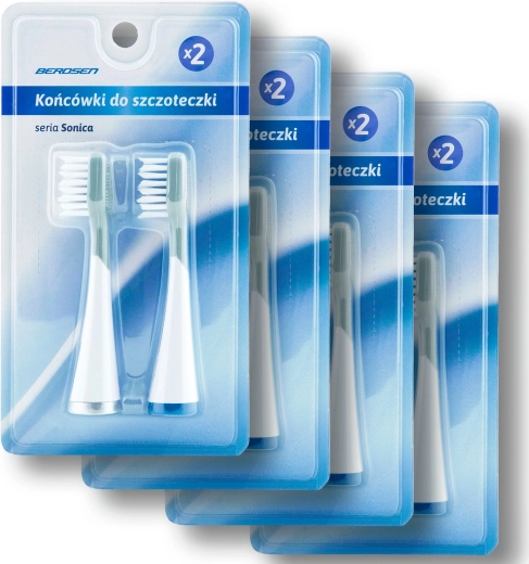 Testine di ricambio per spazzolino sonico BERDSEN, 8 pz