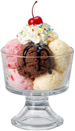 Lot de 6 coupes en verre pour glace et desserts 280 ml