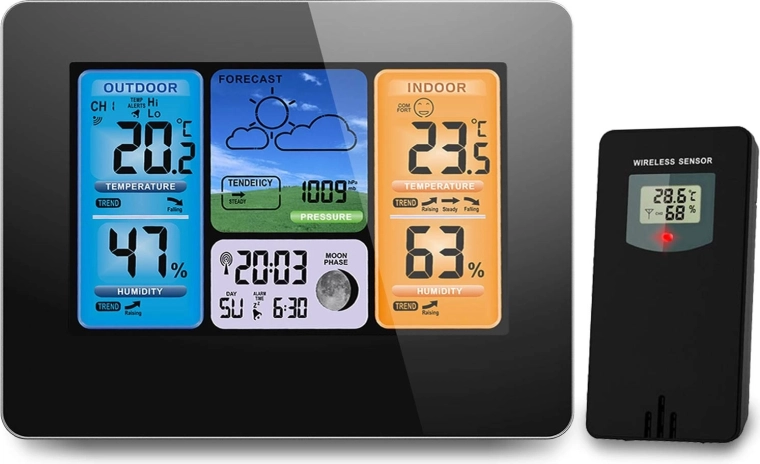 Misurazioni interne ed esterne con sensore wireless