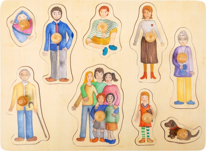 Small foot puzzle in legno Famiglia