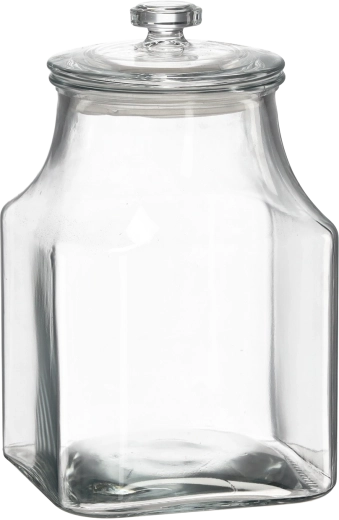 Eckige Glasdose mit Deckel, 3,3 l