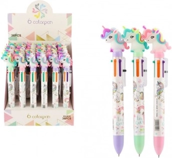 Multicolor Unicorn Pen 6-in-1
