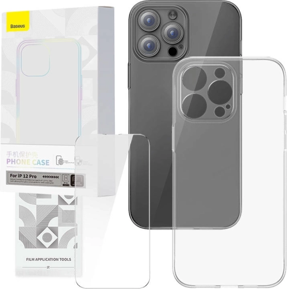Coque transparente et verre trempé BASEUS CORNING pour iPhone 12 Pro