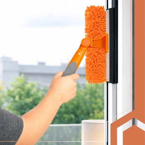 Rotazione testa 180° per pulire facilmente angoli e bordi