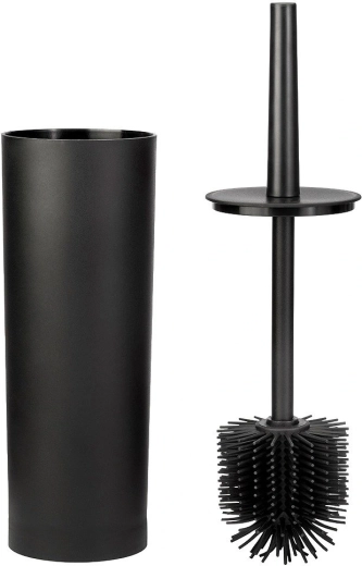 Toilet brush with silicone bristles
