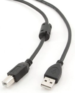 Cavo USB 2.0 A–B 4,5 m con nucleo in ferrite, contatti placcati oro