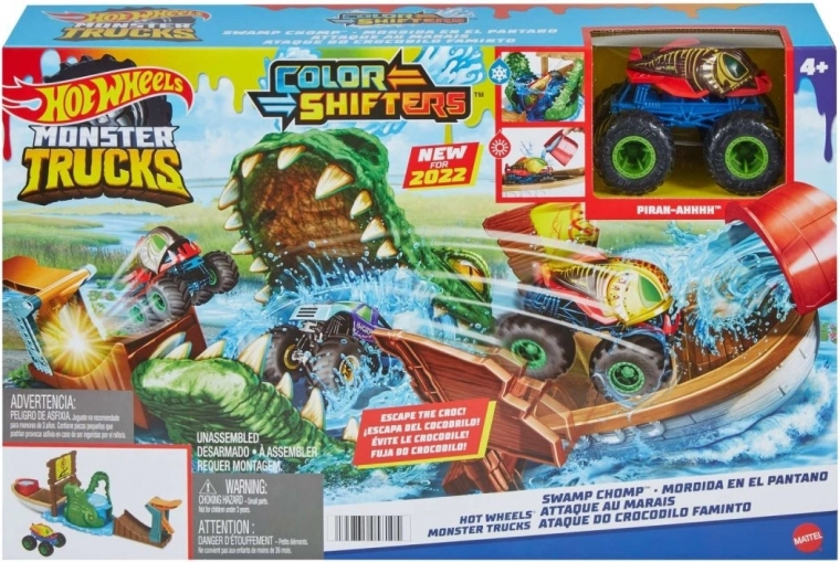 HOT WHEELS MONSTER TRUCKS Color Shifters – krokodillentanden speelset