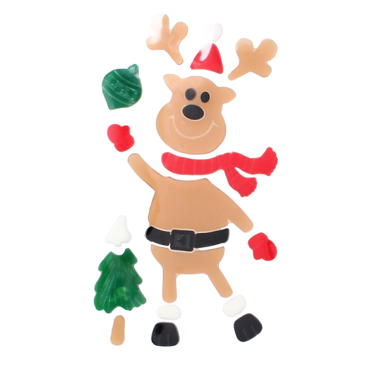 Magical reindeer and festive motifs