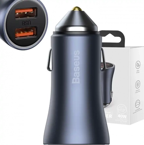 Baseus 40W Car Charger with Two USB Ports