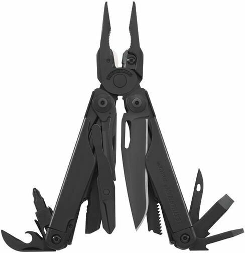Leatherman Surge utensile multifunzione, 21 funzioni, interamente in metallo, nero