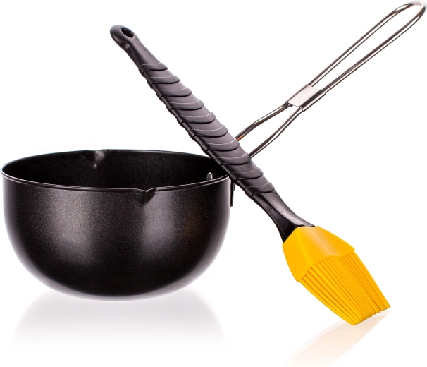 Grill bowl with non-stick surface 11.8 cm and silicone basting brush