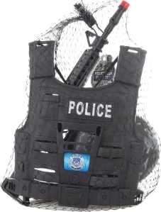 Kids' police set with tactical vest and accessories