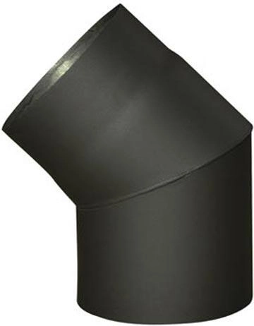 Røgrørsknæ 120 mm, 45° sort