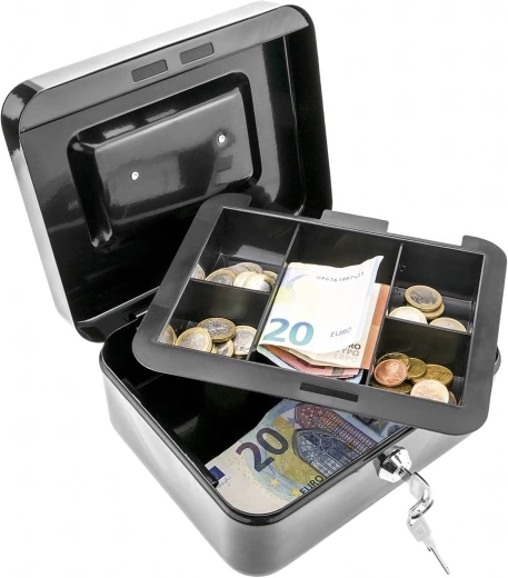 Organizzazione chiara di monete e banconote