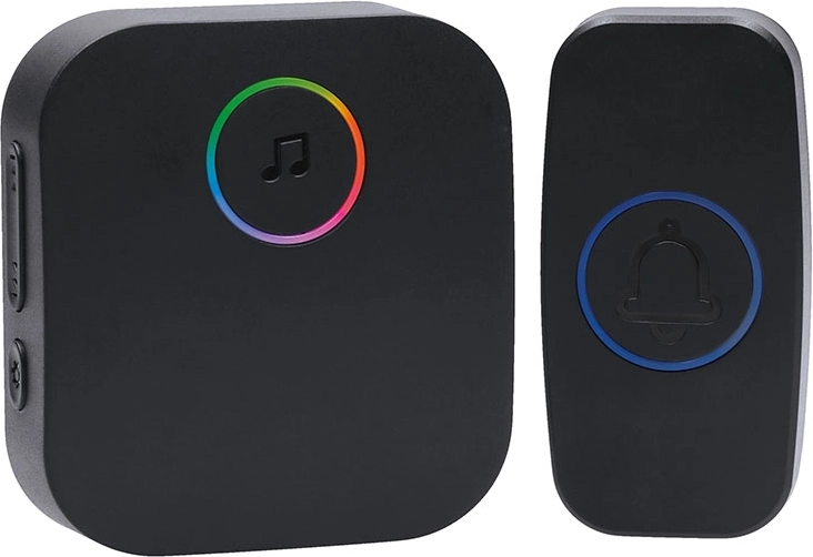 Solight wireless plug-in doorbell 180 m black with LED and learning code function