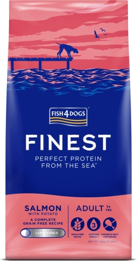Fish4Dogs Finest crocchette per cani adulti di taglia grande salmone con patate 6 kg
