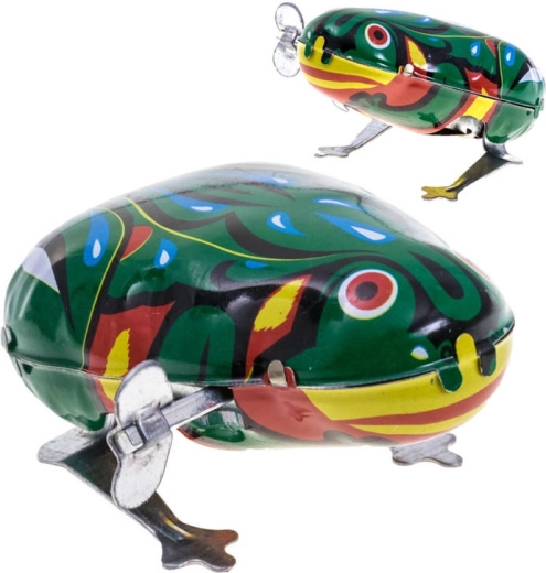 Metal Hopping Frog Retro Style