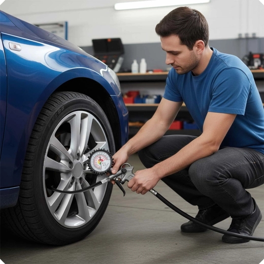 Přesné huštění s manometrem