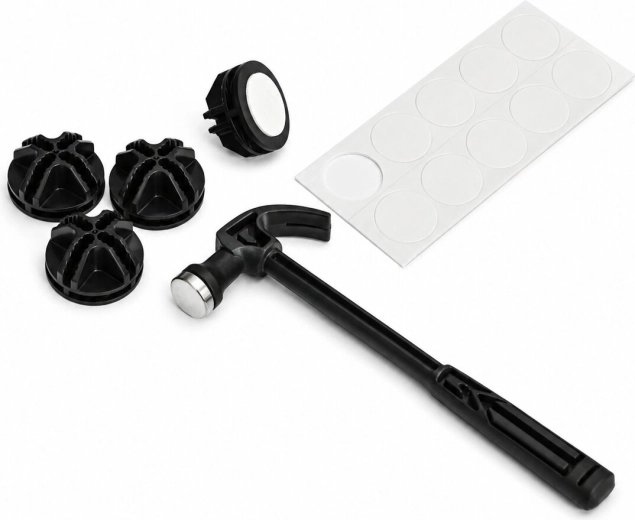 Komplettes Montageset inklusive rutschfester Pads