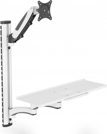 braccio da parete per monitor e tastiera DIGITUS, fino a 32" e 8 kg, orientabile e regolabile in altezza