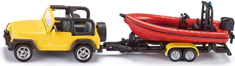 Siku Jeep Wrangler con barca – modello 1:87
