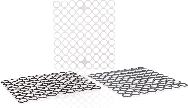 Vaskemåtte ACASSA 29,5 × 26,5 cm, PP-plast, farvemix