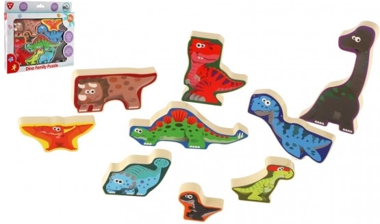 Wooden Board Puzzle with Safari Animals 20 × 14 cm – Dinosaurs