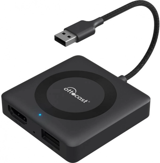 OTTocast in-car TV adapter with HDMI and CarPlay and Android Auto support