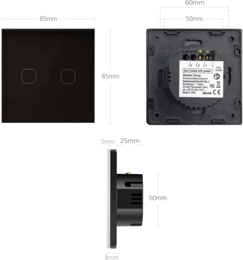 Compact dimensions and easy installation