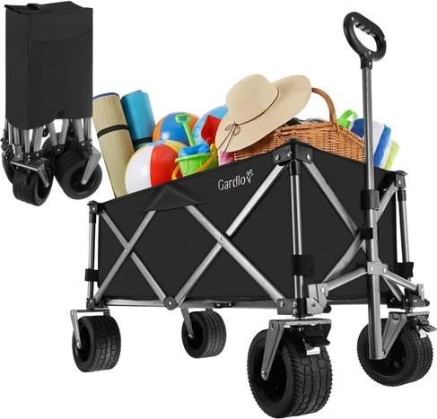 Folding frame and telescopic handle