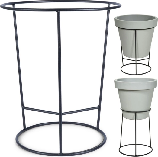 Dobbeltsidet metalplanteholder 45 × 53 cm, sort
