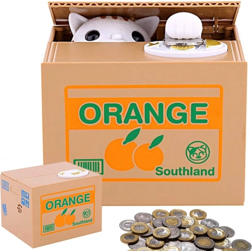 Interactive Piggy Bank with Kitty
