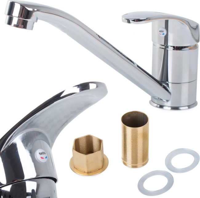 Elegant chrome kitchen faucet