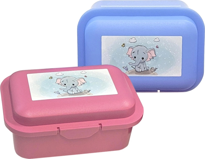 Snack box with baby seal, plastic, assorted colors