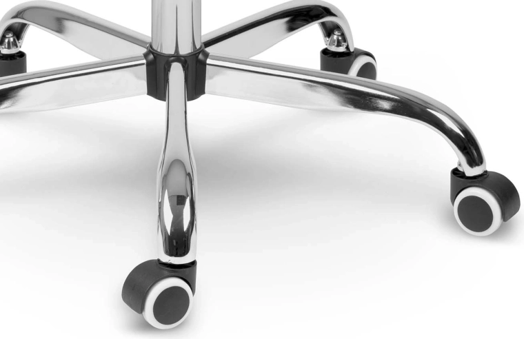 Base cromata con ruote gommate