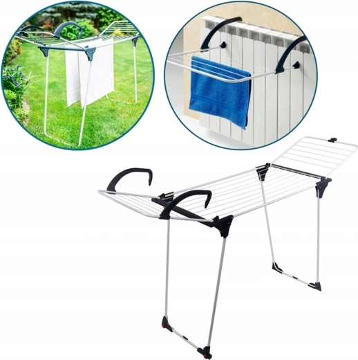 Gimi Duplo Still folding clothes drying rack 18 m
